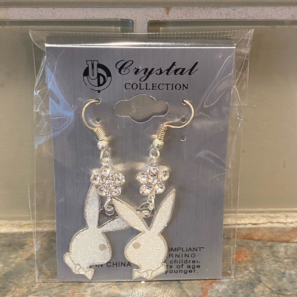 Crystal Collection Bunny Earrings NIP